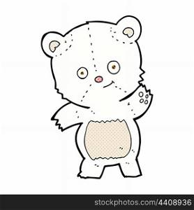 cute polar bear retro comic book style cartoon