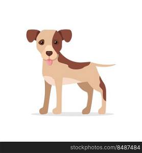 Cute puppy dog isolated on white background. Vector stock