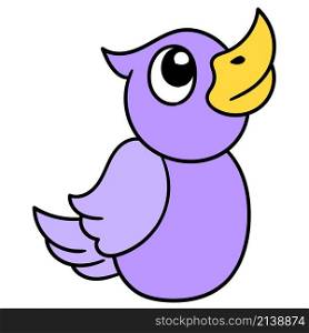 cute purple duckling emoticon