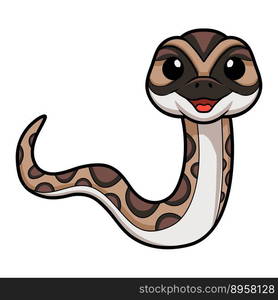 Cute happy copperhead snake cartoon — Stockphotos.com