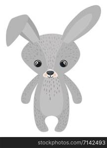 Cute rabbit, illustration, vector on white background.