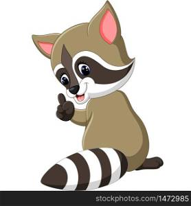 cute raccoon cartoon