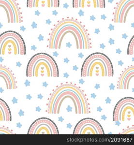 Cute rainbow patterns Creative childish print for fabric, wrapping, textile, wallpaper, apparel.. Cute rainbow seamless patterns. Creative childish print for fabric, wrapping, textile, wallpaper, apparel.