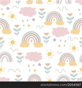 Cute rainbow patterns Creative childish print for fabric, wrapping, textile, wallpaper, apparel. Vector illustration. Cute rainbow seamless patterns. Creative childish print for fabric, wrapping, textile, wallpaper, apparel.