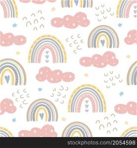 Cute rainbow patterns Creative childish print for fabric, wrapping, textile, wallpaper, apparel. Vector illustration. Cute rainbow seamless patterns. Creative childish print for fabric, wrapping, textile, wallpaper, apparel.