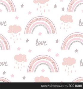 Cute rainbow seamless patterns Creative childish print for fabric, wrapping, textile, wallpaper, apparel.. Cute rainbow seamless patterns. Creative childish print for fabric, wrapping, textile, wallpaper, apparel.