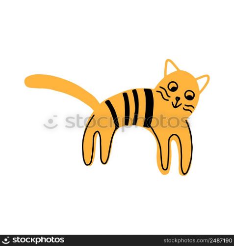 Cute red cat icon. Doodle illustration of cute cat vector.. Cute red cat icon. Doodle illustration of cute red cat vector.