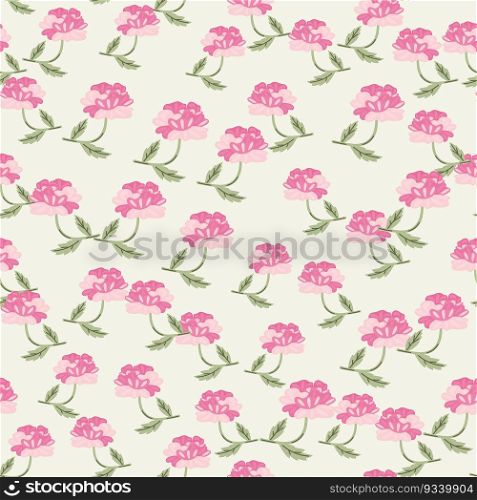 Cute retro flower seamless pattern. Hand drawn floral endless background. Stylized design for fabric, textile print, wrapping, cover. Vector illustration. Cute retro flower seamless pattern. Hand drawn floral endless background.