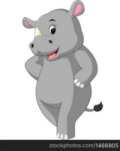 cute rhino cartoon