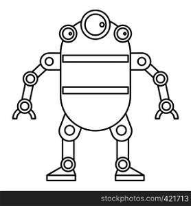 Cute robot icon. Outline illustration of cute robot vector icon for web. Cute robot icon, outline style
