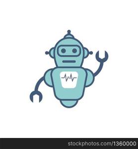 Cute robot icon vector illustration design