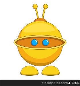 Cute robot toy icon. Cartoon illustration of cute robot toy vector icon for web. Cute robot toy icon, cartoon style