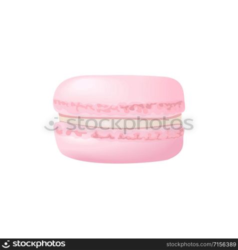 Cute rose macaroon. Cake macaron with cream. Vector illustration. Culinary, pastry, cake, cookie. For decoration. For blog, web print label tag. Cute rose macaroon. Cake macaron with cream. Vector illustration. Culinary, pastry