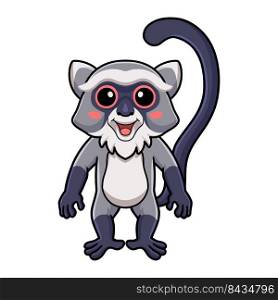 Cute samango monkey cartoon standing