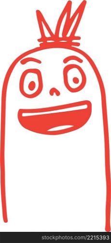 Cute sausage character cartoon emotion design