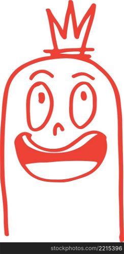 Cute sausage character cartoon emotion design