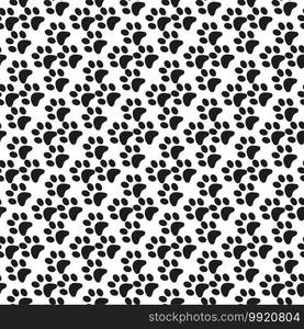 Cute seamless background. Cartoon paw for wallpaper design. Cartoon Modern design. Seamless fabric texture. Cartoon paw for wallpaper design. Cartoon Modern design. Seamless fabric texture.