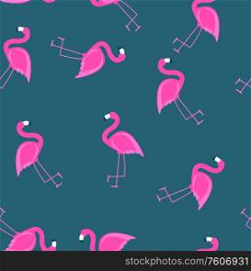 Cute Seamless Flamingo Pattern Vector Illustration EPS10. Cute Seamless Flamingo Pattern Vector Illustration