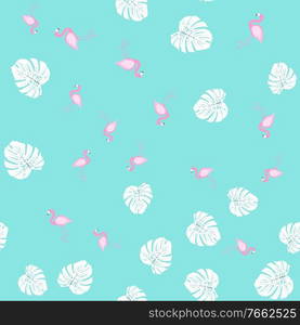 Cute Seamless Flamingo Pattern Vector Illustration EPS10. Cute Seamless Flamingo Pattern Vector Illustration