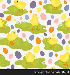 Cute seamless pattern with Easter theme