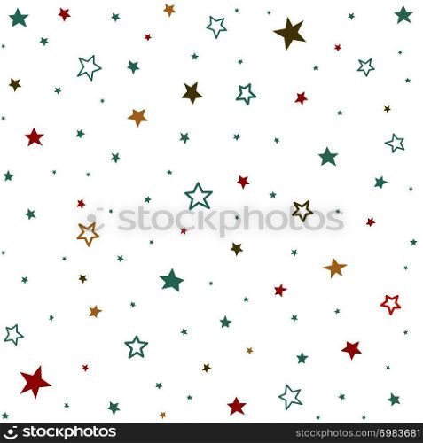 Cute seamless pattern with stars