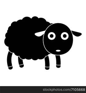 Cute sheep icon. Simple illustration of cute sheep vector icon for web design isolated on white background. Cute sheep icon, simple style