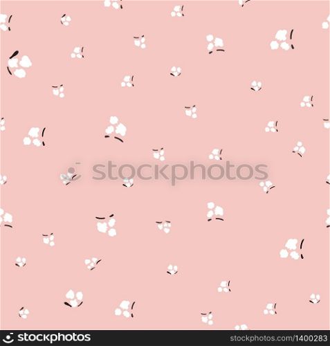 Cute simple pattern with small scale flowers. Shabby chic style. Floral seamless background for textile or book covers, manufacturing, wallpapers, print, gift wrap and scrapbooking.. Simple cute pattern in small-scale flowers. Shabby chic millefleurs. Floral seamless background for textile or book covers, manufacturing, wallpapers, print, gift wrap and scrapbooking.