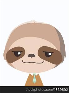 Cute sloth.Childish print for nursery,kids apparel,poster,postcard.. Cute sloth.