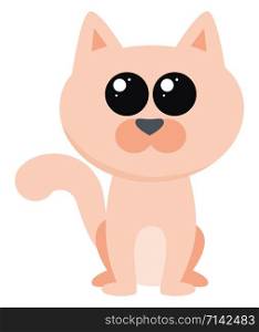 Cute small dog, illustration, vector on white background.