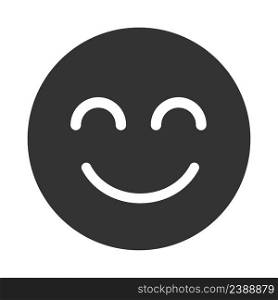 Cute smile icon. Happy face illustration symbol. Sign joy person vector.