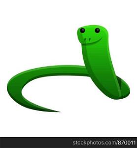 Cute snake icon. Cartoon of cute snake vector icon for web design isolated on white background. Cute snake icon, cartoon style