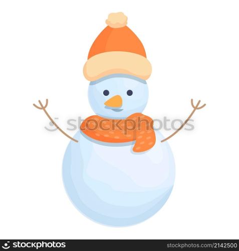 Cute snowman icon cartoon vector. Christmas man. White ice. Cute snowman icon cartoon vector. Christmas man