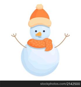 Cute snowman icon cartoon vector. Christmas man. White ice. Cute snowman icon cartoon vector. Christmas man