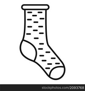 Cute sock icon outline vector. Sport wool item. Fashion sock. Cute sock icon outline vector. Sport wool item