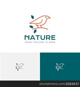 Cute Sparrow Little Bird Nature Freedom Peace Line Logo