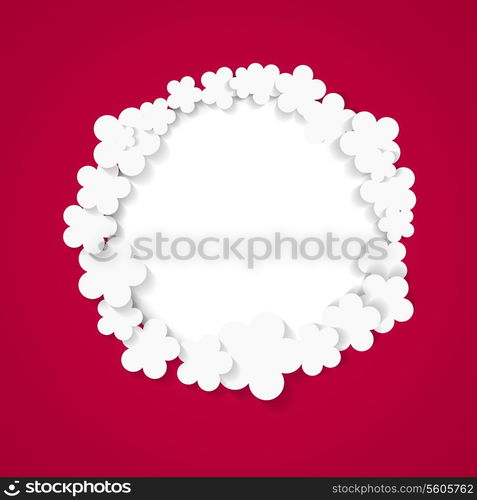 Cute Spring Background with Paper Flowers