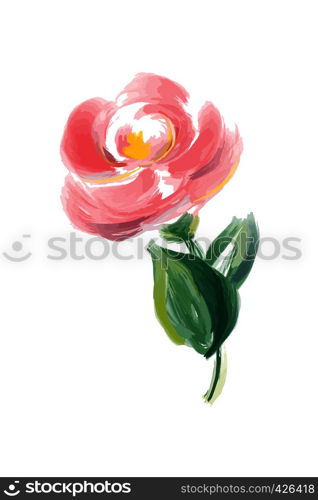 Cute spring Watercolor Flower rose Vector. Art isolated object for wedding bouquet.. Cute spring Watercolor Flower rose Vector. Art isolated object for wedding bouquet