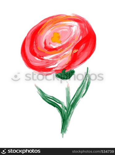 Cute spring Watercolor Vector Flower. Art isolated object for wedding bouquet.. Cute spring Watercolor Vector Flower. Art isolated object for wedding bouquet