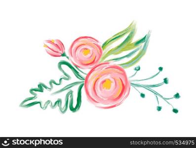 Cute spring Watercolor Vector Flower bouquet. Art isolated illustration for wedding or holiday design, Hand drawn paint roses.. Cute spring Watercolor Vector Flower bouquet. Art isolated illustration for wedding or holiday design, Hand drawn paint roses