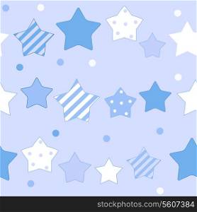 Cute Star Seamless Pattern Background Vector Illustration