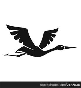 Cute stork icon simple vector. Heron bird. Japanese stork. Cute stork icon simple vector. Heron bird