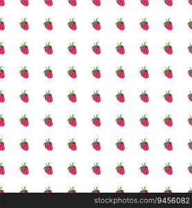 Cute strawberries seam≤ss pattern. Dood≤strawberry end≤ss background. Hand drawn fruits wallpaper. Design for fabric, texti≤pr∫, wrapπng paper, kitchen texti≤s, cover. Vector illustration. Cute strawberries seam≤ss pattern. Dood≤strawberry end≤ss background. Hand drawn fruits wallpaper