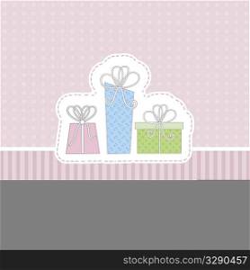 Cute style background with gifts