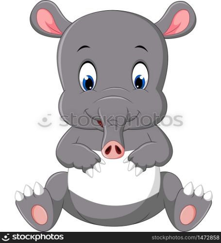 Cute tapir cartoon
