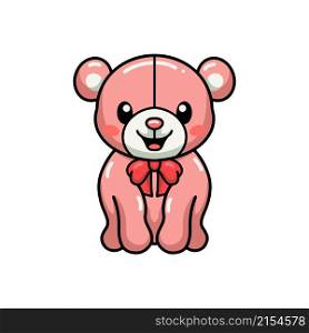 Cute teddy bear cartoon posing