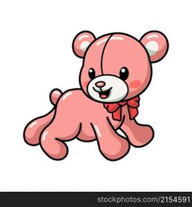 Cute teddy bear cartoon posing