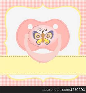 Cute template for baby arrival announcement card