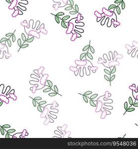 Cute unusual flower and cloud seamless pattern. Simple stylized flowers background. For fabric design, textile print, wrapping paper, cover. Vector illustration. Cute unusual flower and cloud seamless pattern. Simple stylized flowers background.