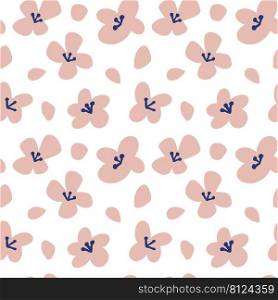Cute vector floral seamless pattern. Beige Flowers and petals. Motifs scattered random. Elegant template for prints. Printing with small wildflowers.. Cute vector floral seamless pattern. Beige Flowers and petals. Motifs scattered random. Elegant template for prints. Printing with small wildflowers