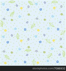 Cute vector pattern with flowers